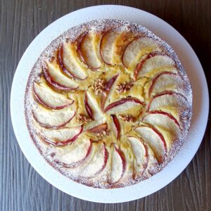 Apfel Mandel Kuchen vegan glutenfreundlich Quadrat